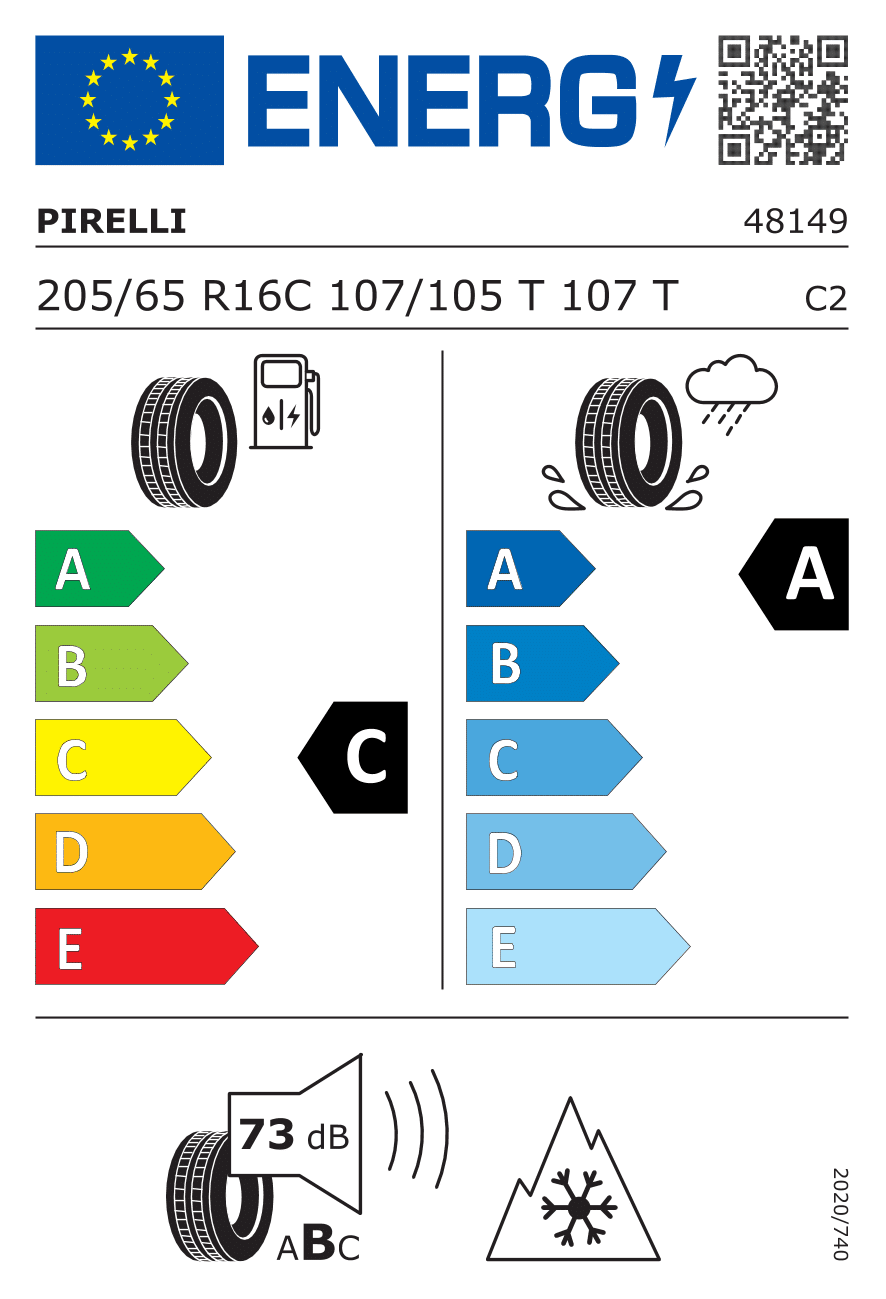 Pirelli CARRIER WINTER 205/65 R16 107T – Image 2