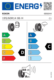Riken ROAD 195/60 R14 86H – Image 2