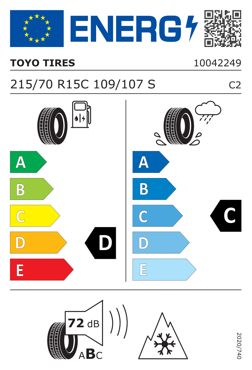 Toyo OBSERVE VAN 215/70 R15 109S – Image 2