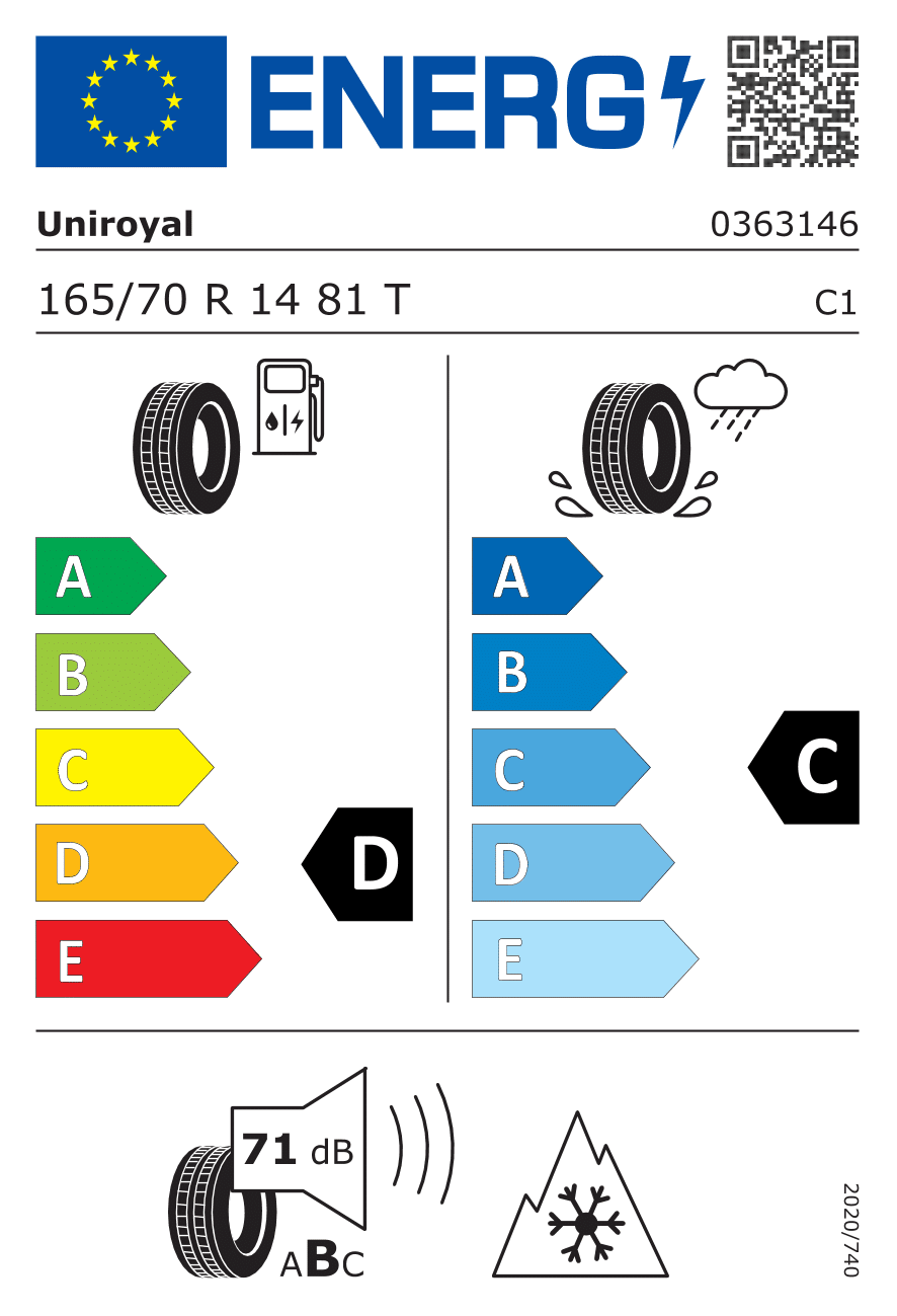 Uniroyal WINTEREXPERT 165/70 R14 81T – Image 2
