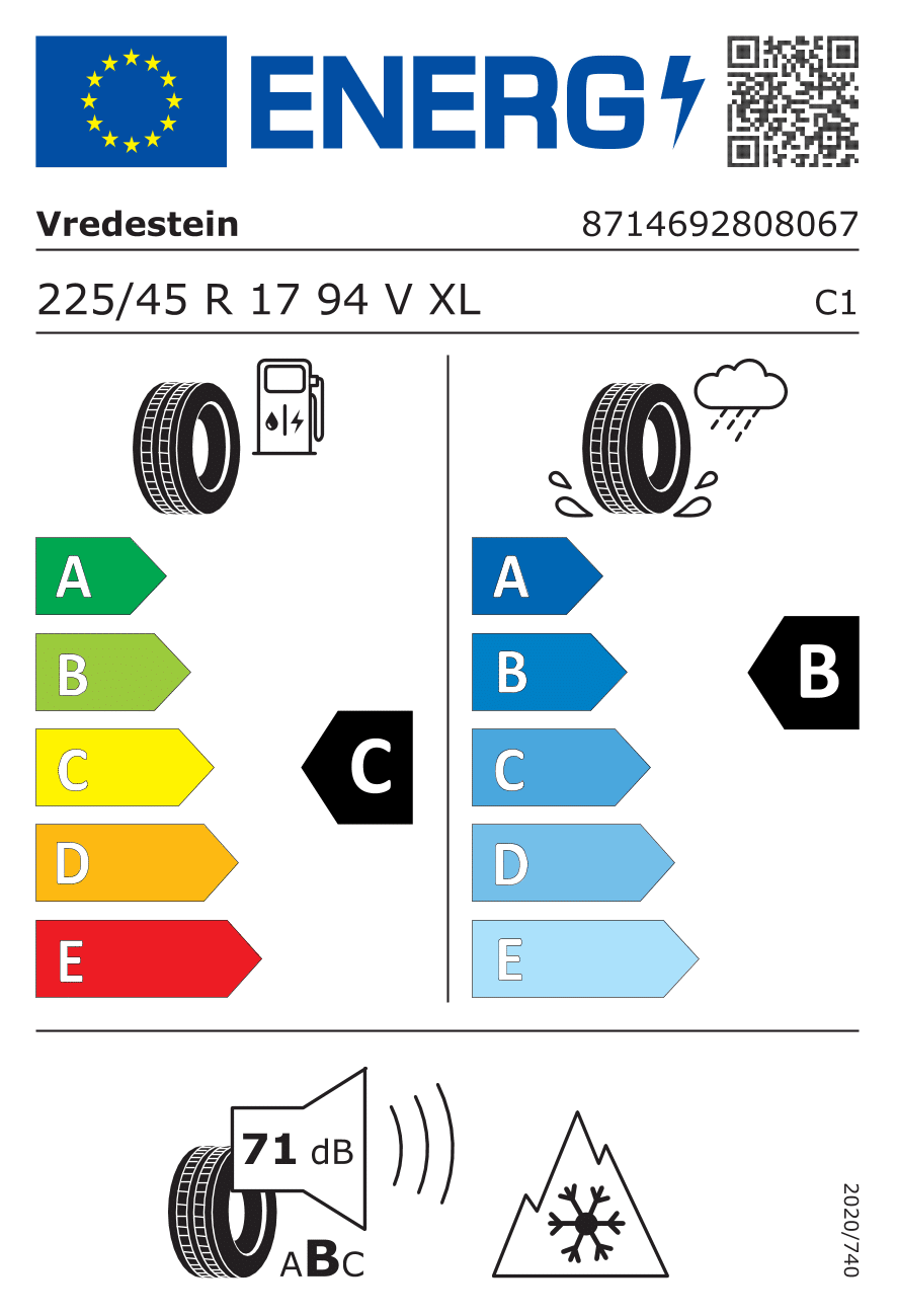 Vredestein QUATRAC 225/45 R17 94V – Image 2