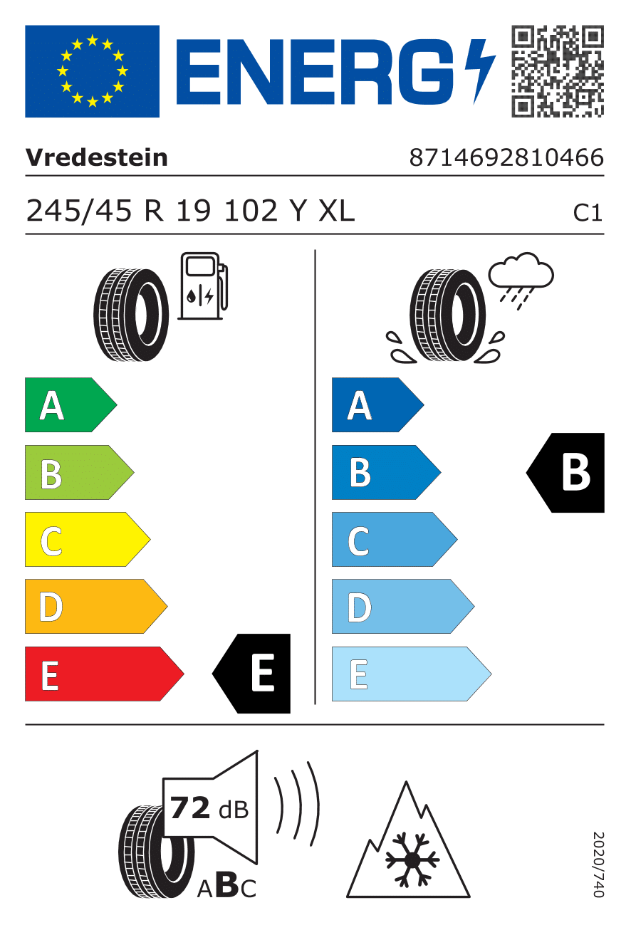 Vredestein QUATRAC PRO+ 245/45 R19 102Y – Image 2